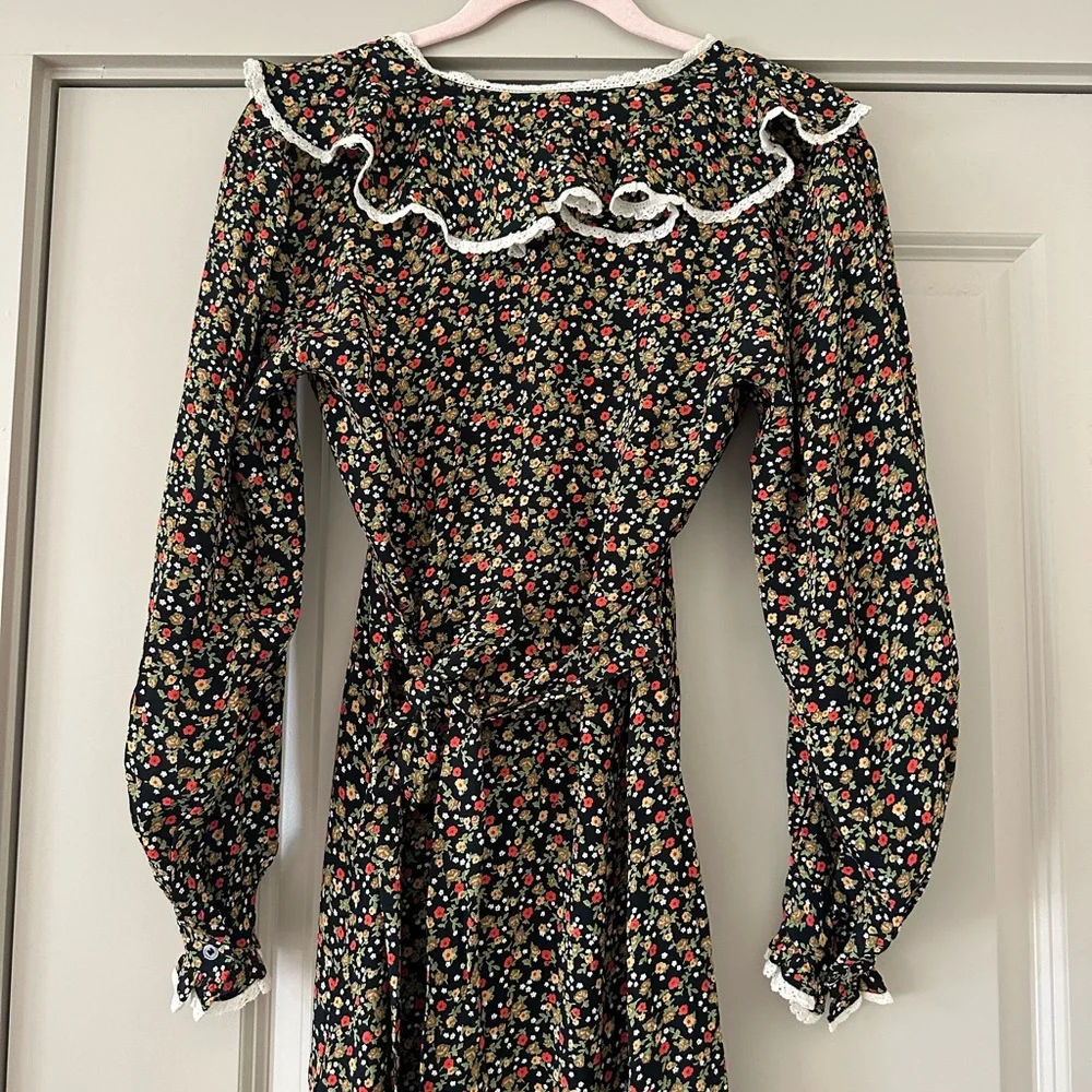 Doen NWOT Eugenie Black Floral Dress - Size XS - Picture 8 of 10